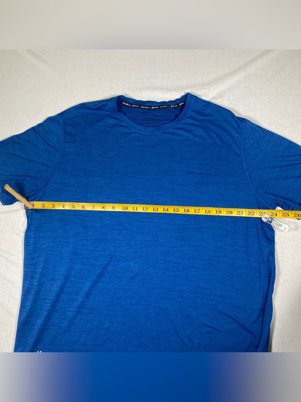 Eddie Bauer Motion Men's L Blue Stretch Athletic Crew Neck Short Sleeve T-Shirt - Picture 7 of 7